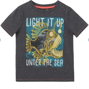 Peek glow in the dark Angler fish tee EUC